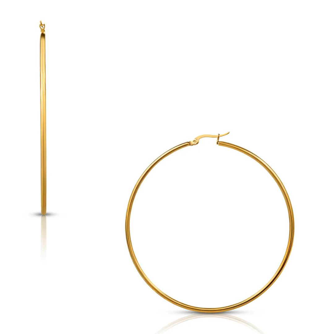 Ellie Vail Laurette Large Hoop Earrings - Gold - The Cottage