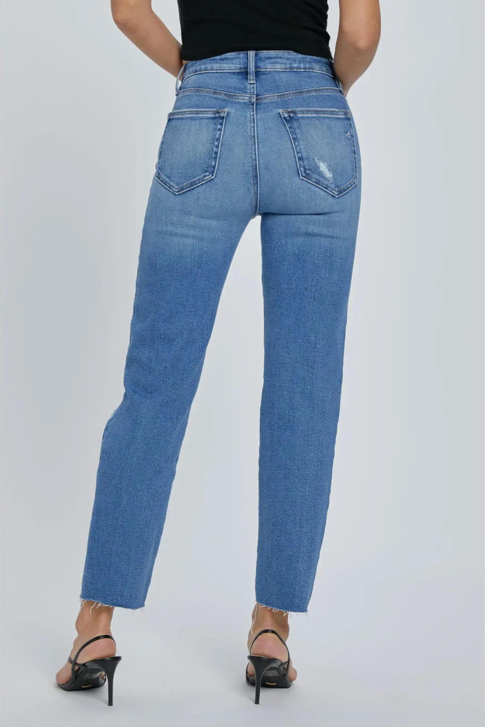 Hidden Tracey High-Rise Straight Jeans - Medium Blue - The Cottage