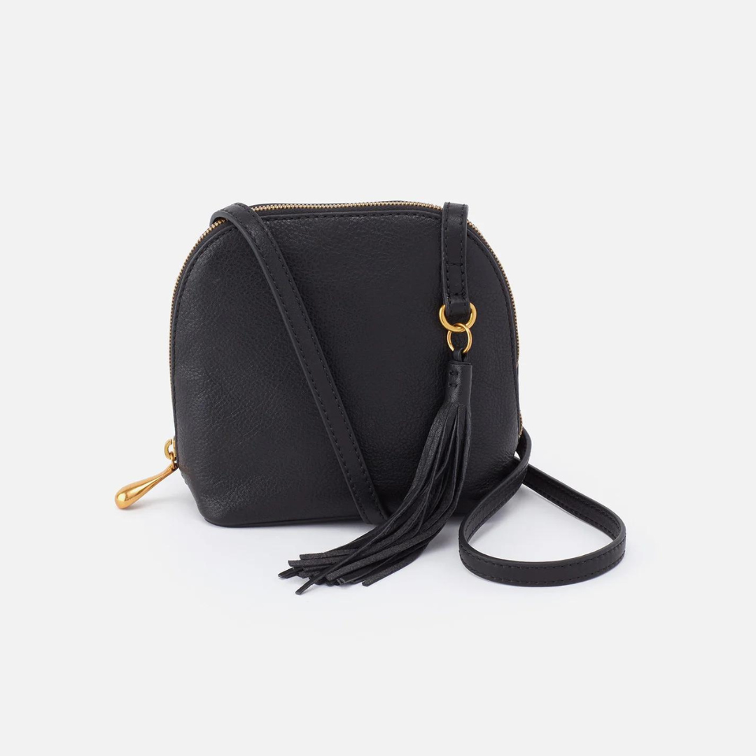 Hobo Nash Crossbody Pebbled Leather- Black