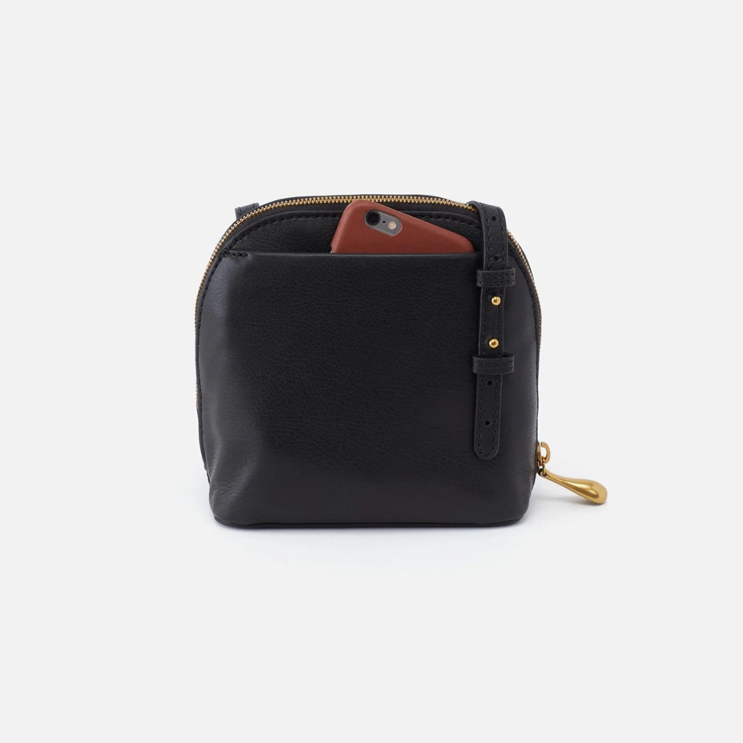 Hobo Nash Crossbody Pebbled Leather- Black