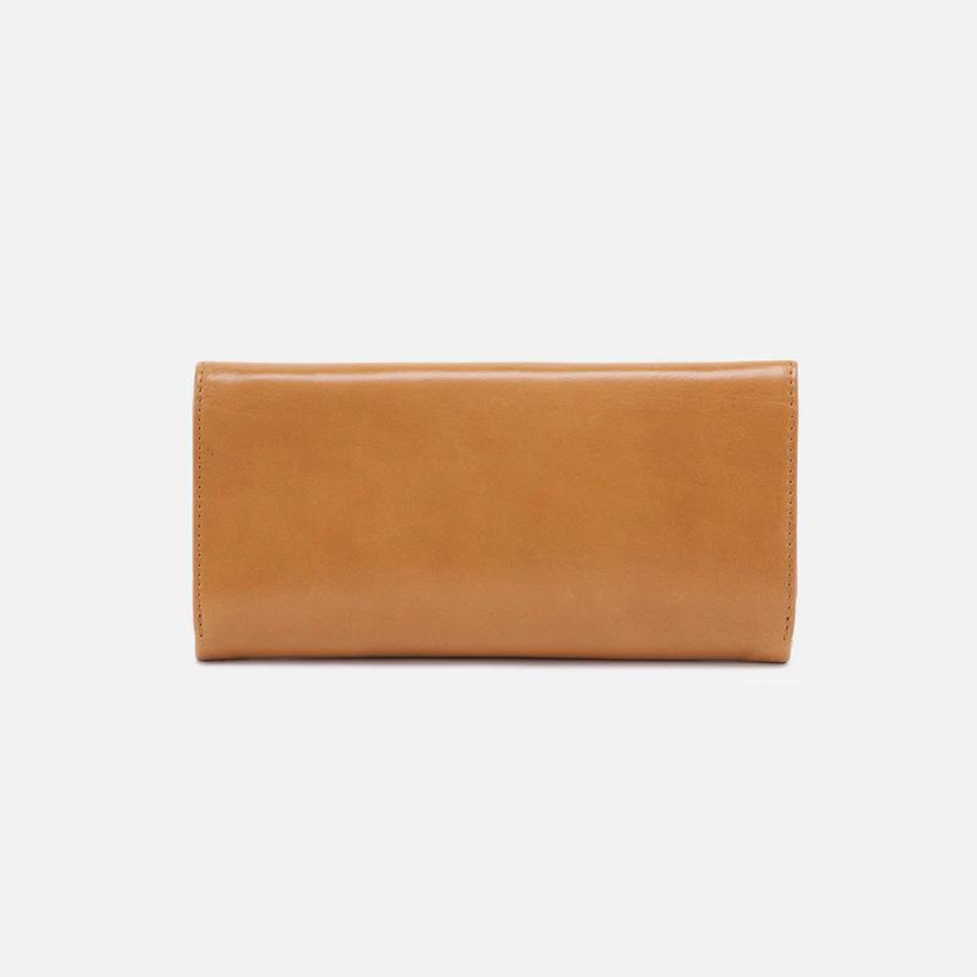 Hobo Rachel Continental Wallet Polished Leather- Natural