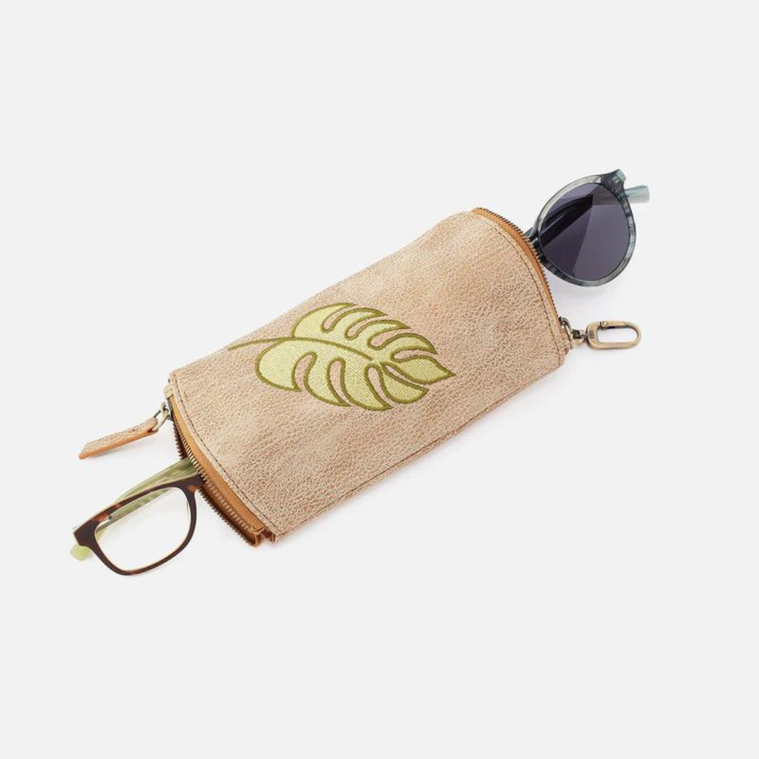 Hobo Spark Double Eyeglass Case Metallic - Gold Leaf