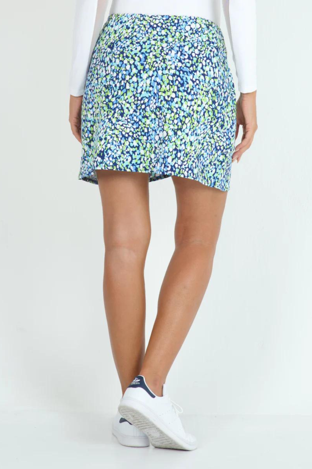 IBKUL Naomi Layered Skort - Navy & Lime