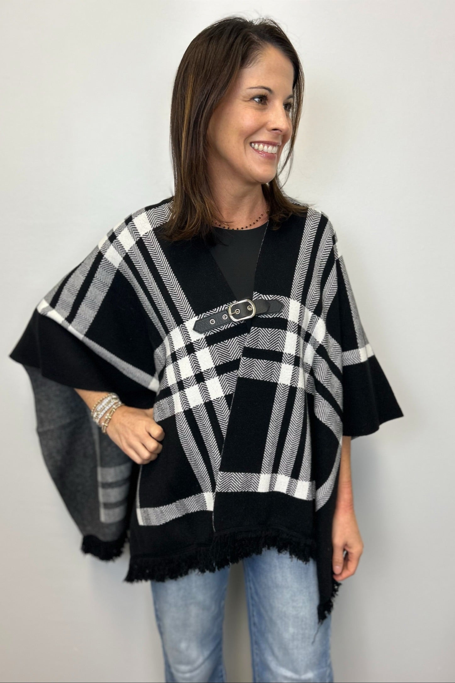 Plaid Pattern Kimono