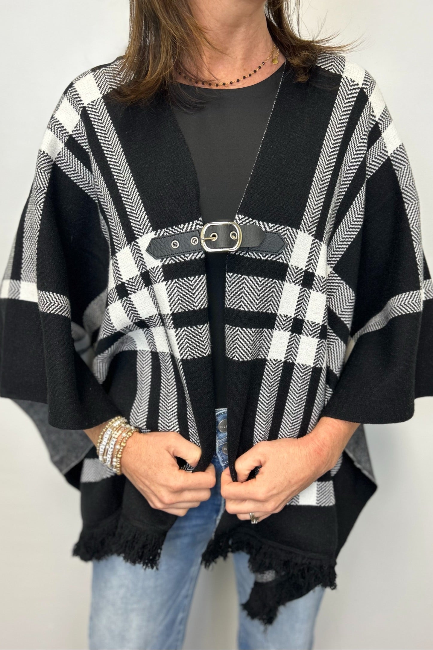 Plaid Pattern Kimono