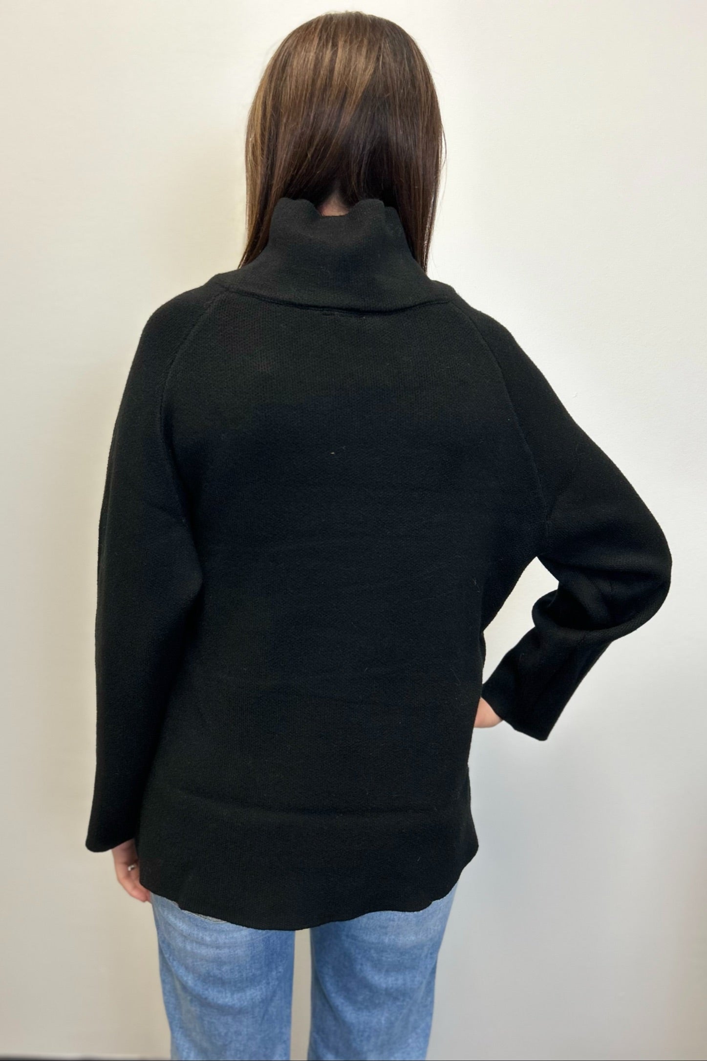 Stand Collar Sweater - Black