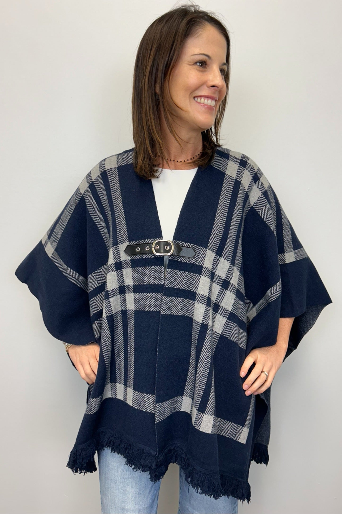 Plaid Pattern Kimono