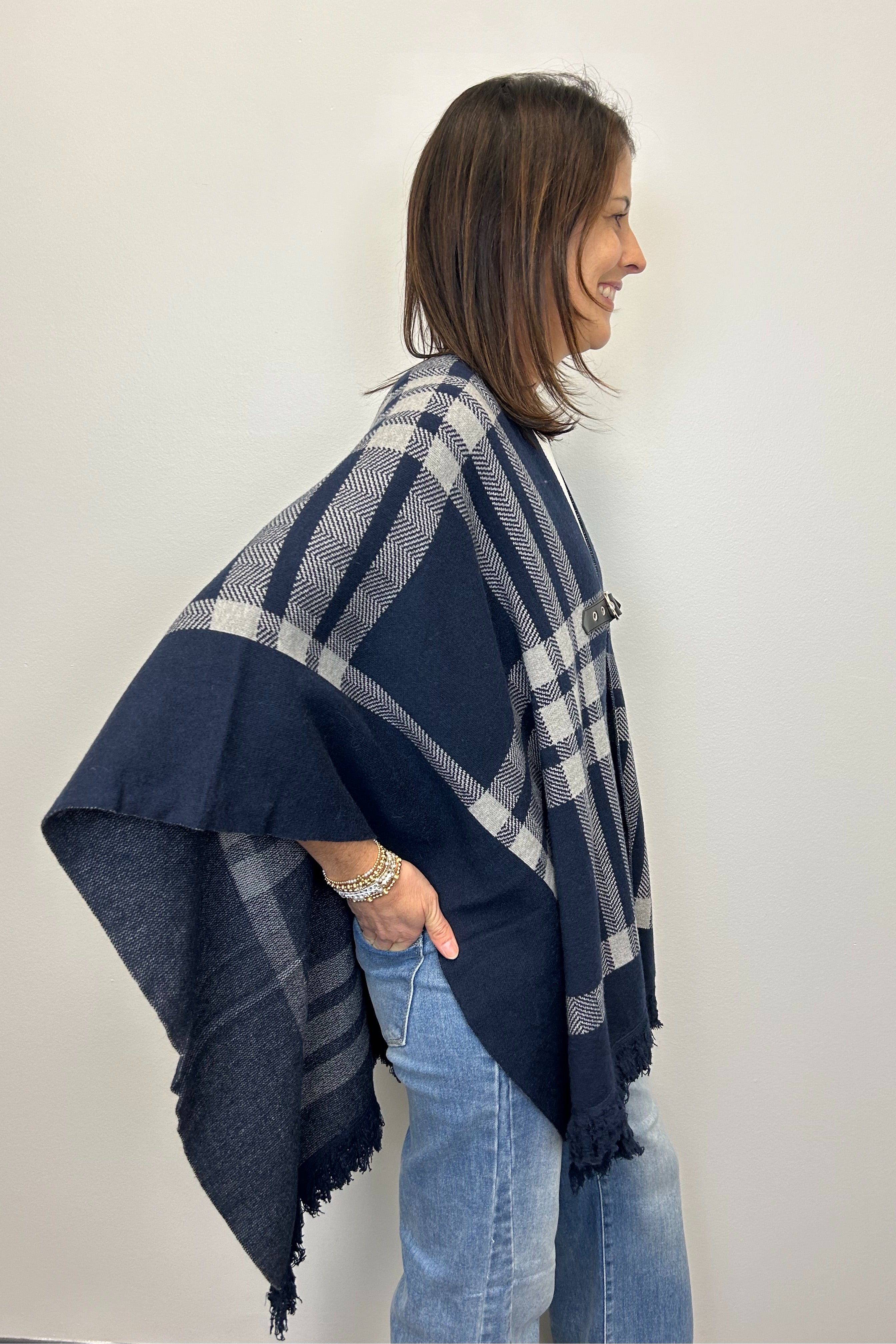 Plaid Pattern Kimono