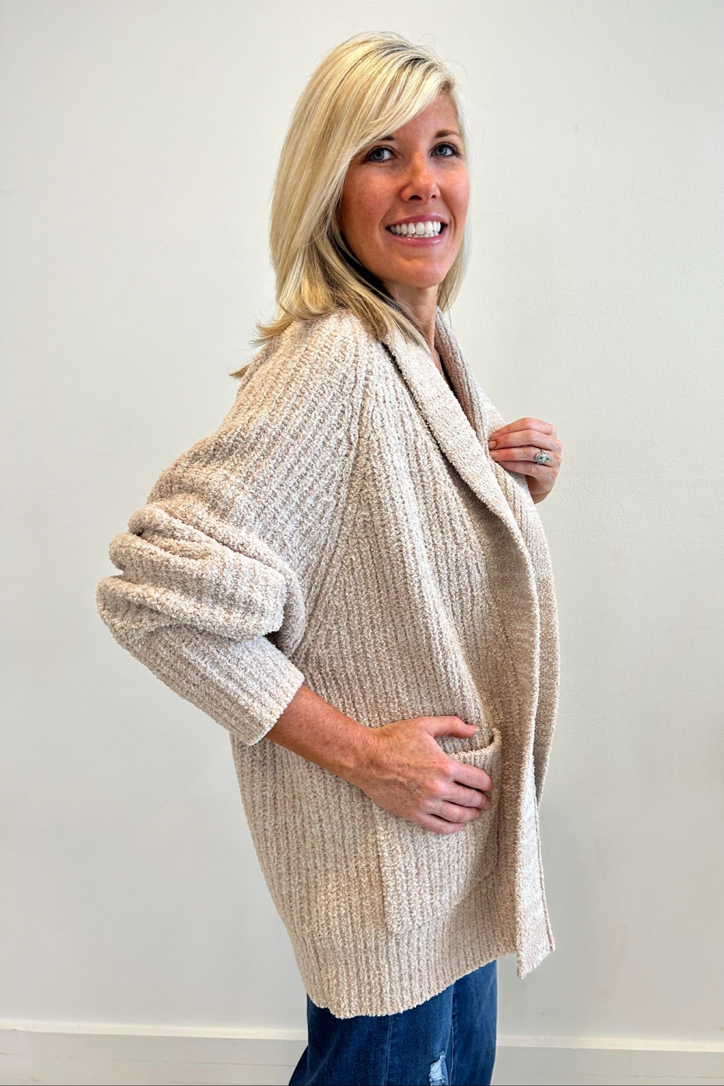 Easy Cardigan - Wheat/Linen