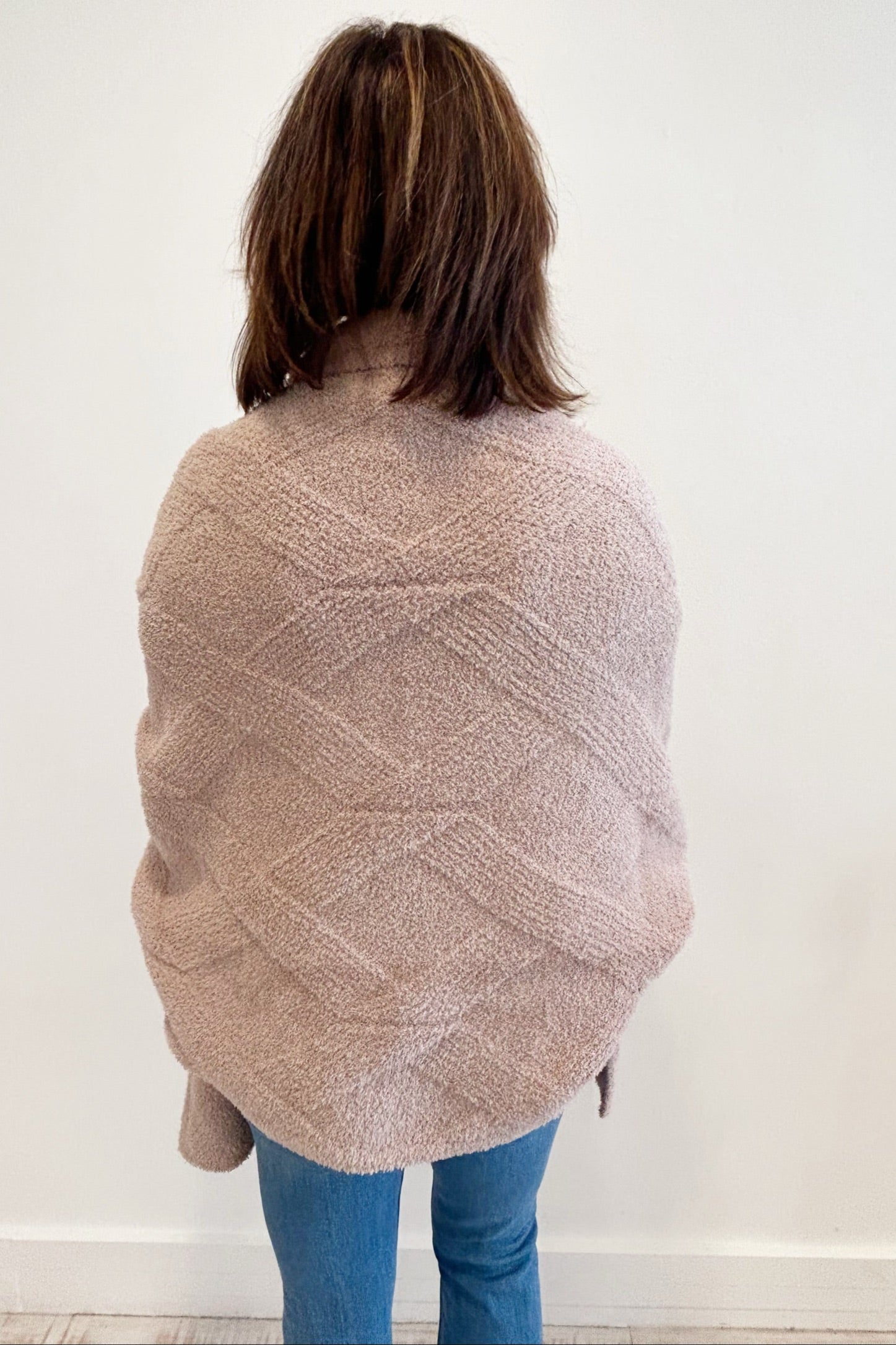 CozyChic Cable Weave Blanket Wrap - Willow