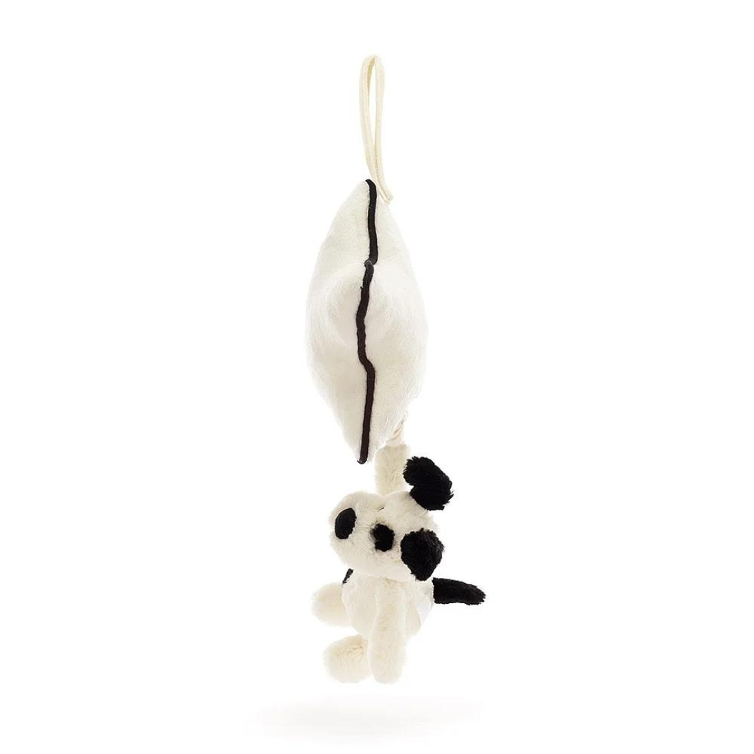 Jellycat Bashful Black & Cream Puppy Musical Pull