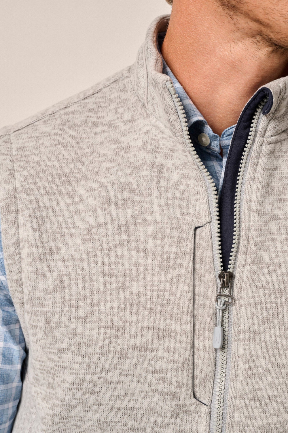 Johnnie-O Denali Vest- Light Grey