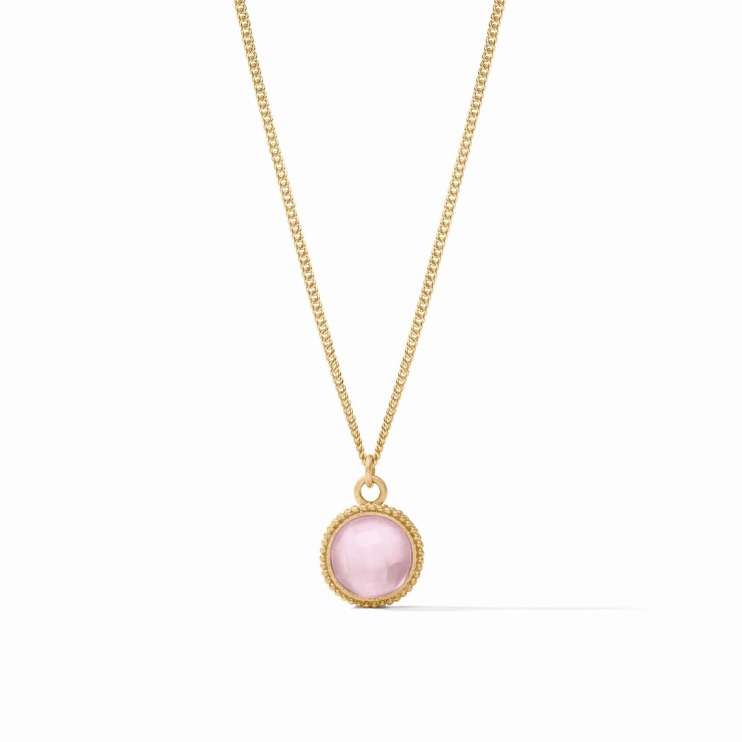 Julie Vos Fluer-de-Lis Solitaire Necklace - Iridescent Rose