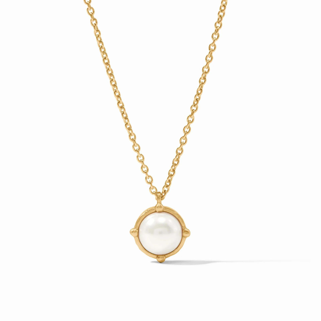 Julie Vos Honeybee Solitaire Necklace - Pearl