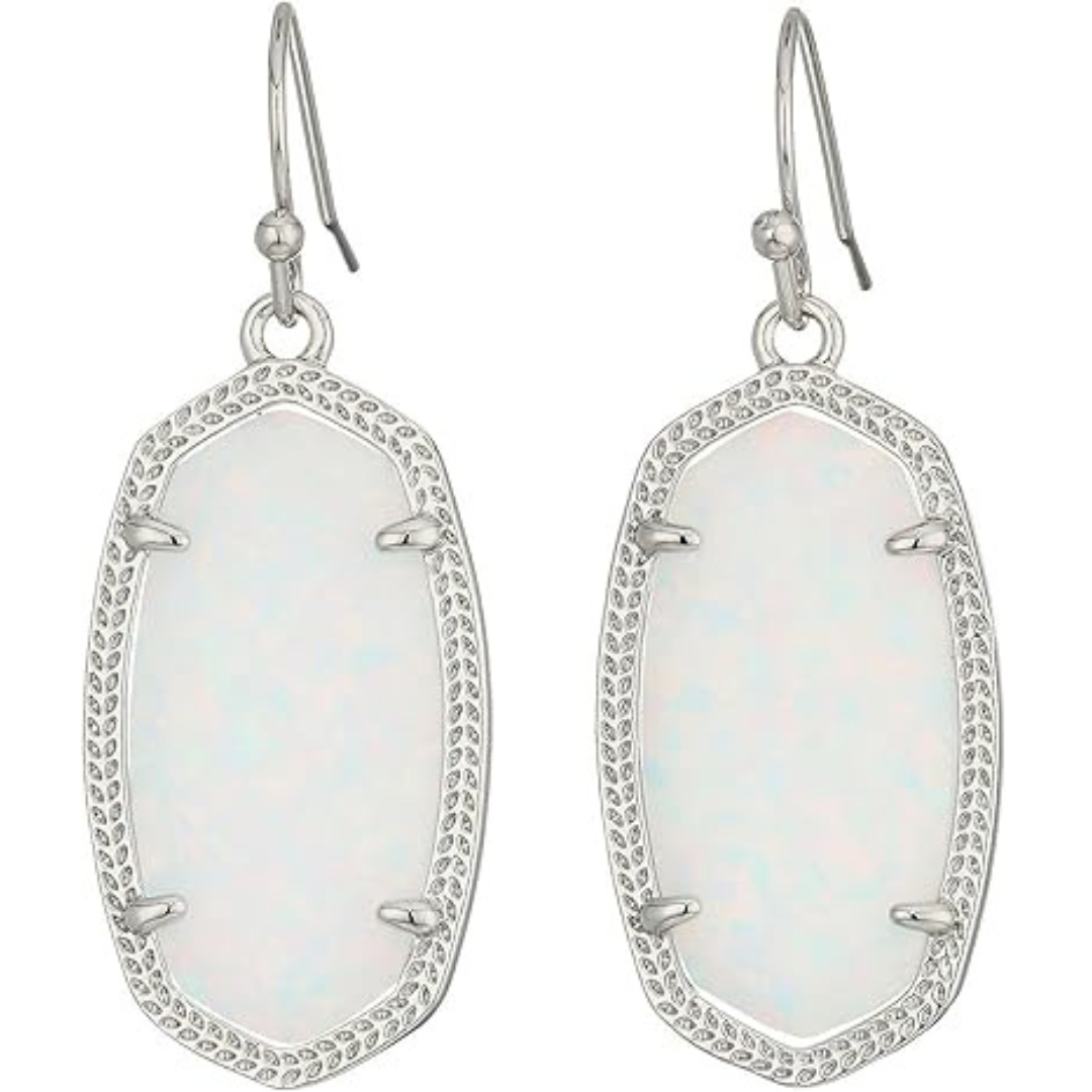 Kendra Scott Dani Opal Drop Earrings - Rhodium