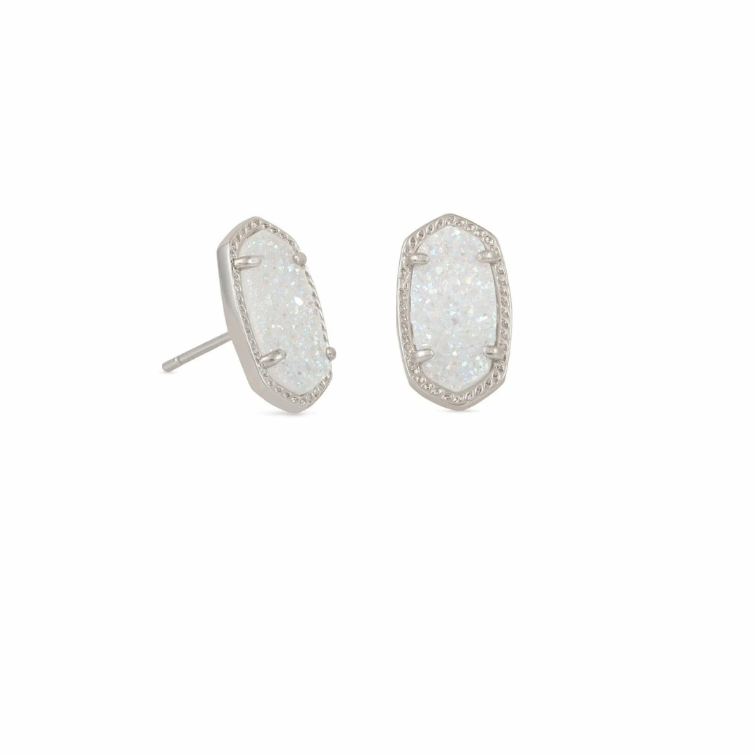 Kendra Scott Ellie Drusy Stud Earrings - Rhodium