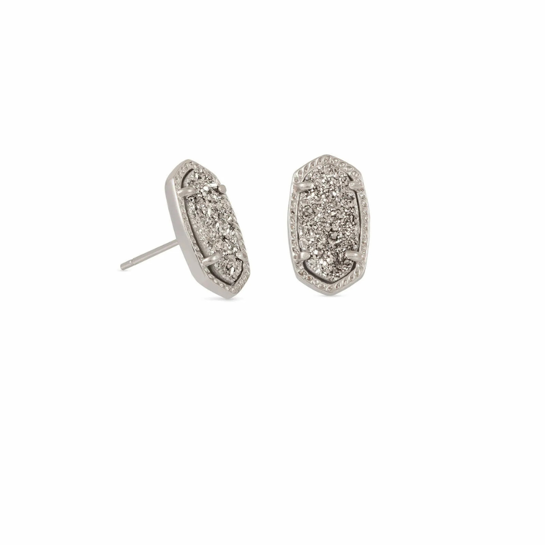 Kendra Scott Ellie Drusy Stud Earrings - Rhodium