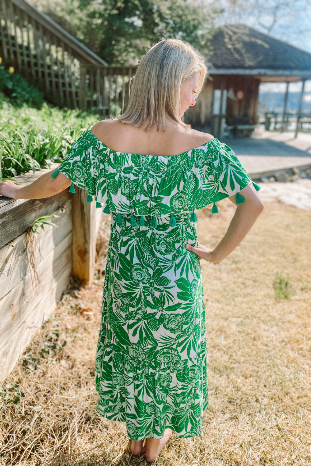 La Mer Luxe Monica Midi Dress - Emerald Mykonos