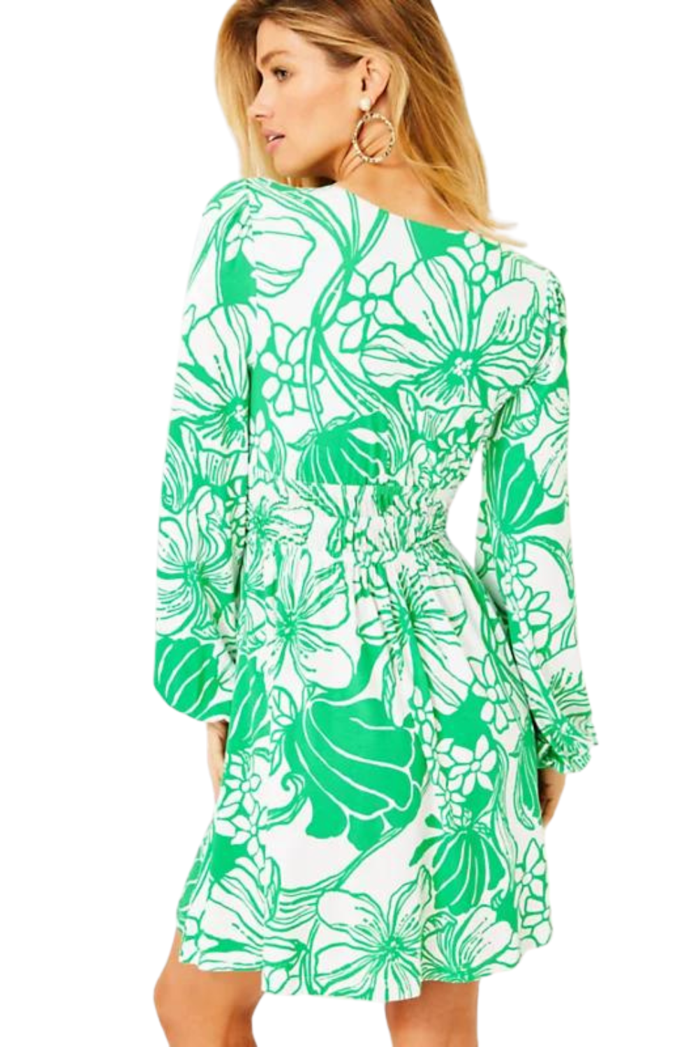 Lilly Pulitzer Calla Long Sleeve V-Neck Dress - Kiss My Tulips