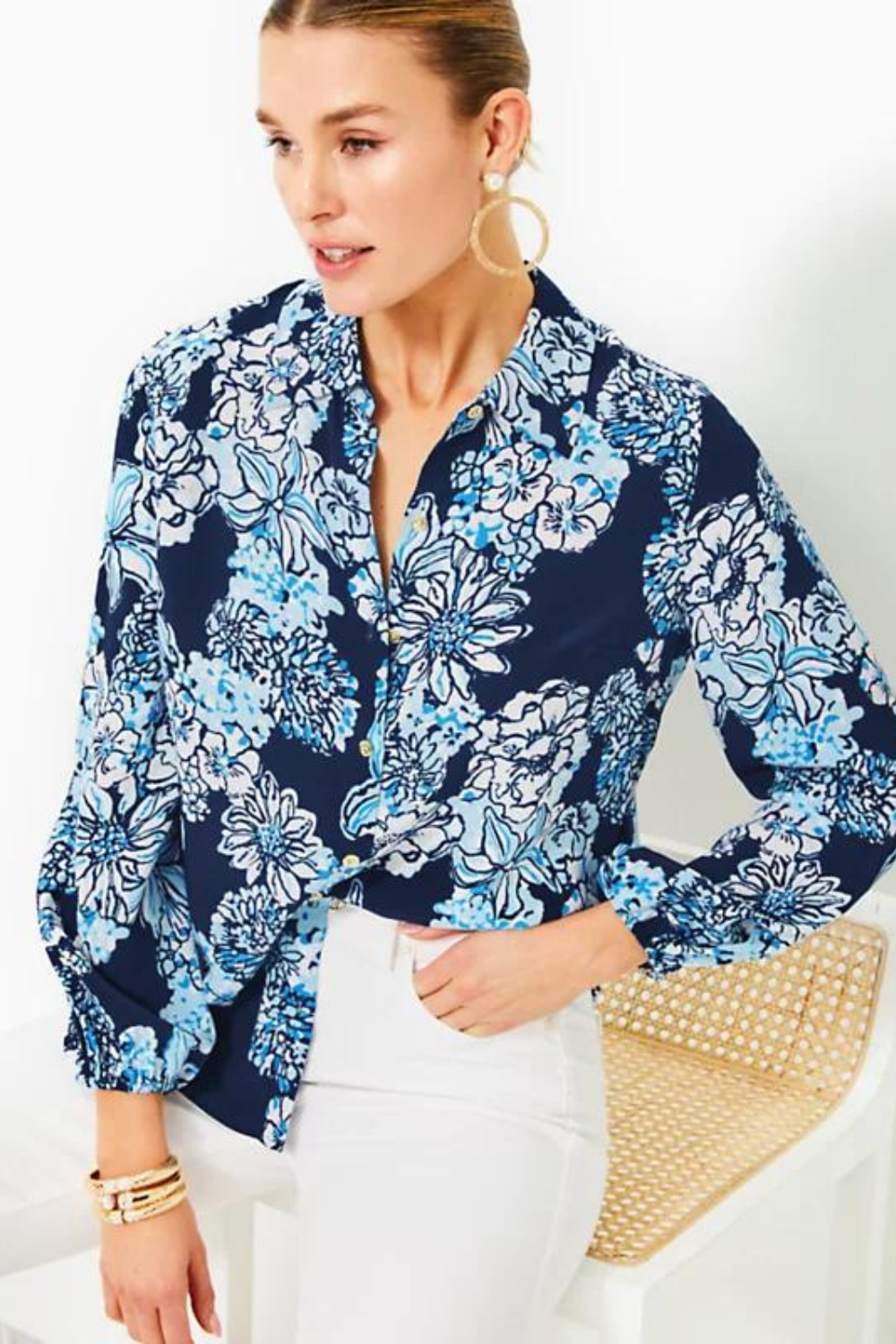 Lilly Pulitzer Farren Top - Bouquet All Day - The Cottage