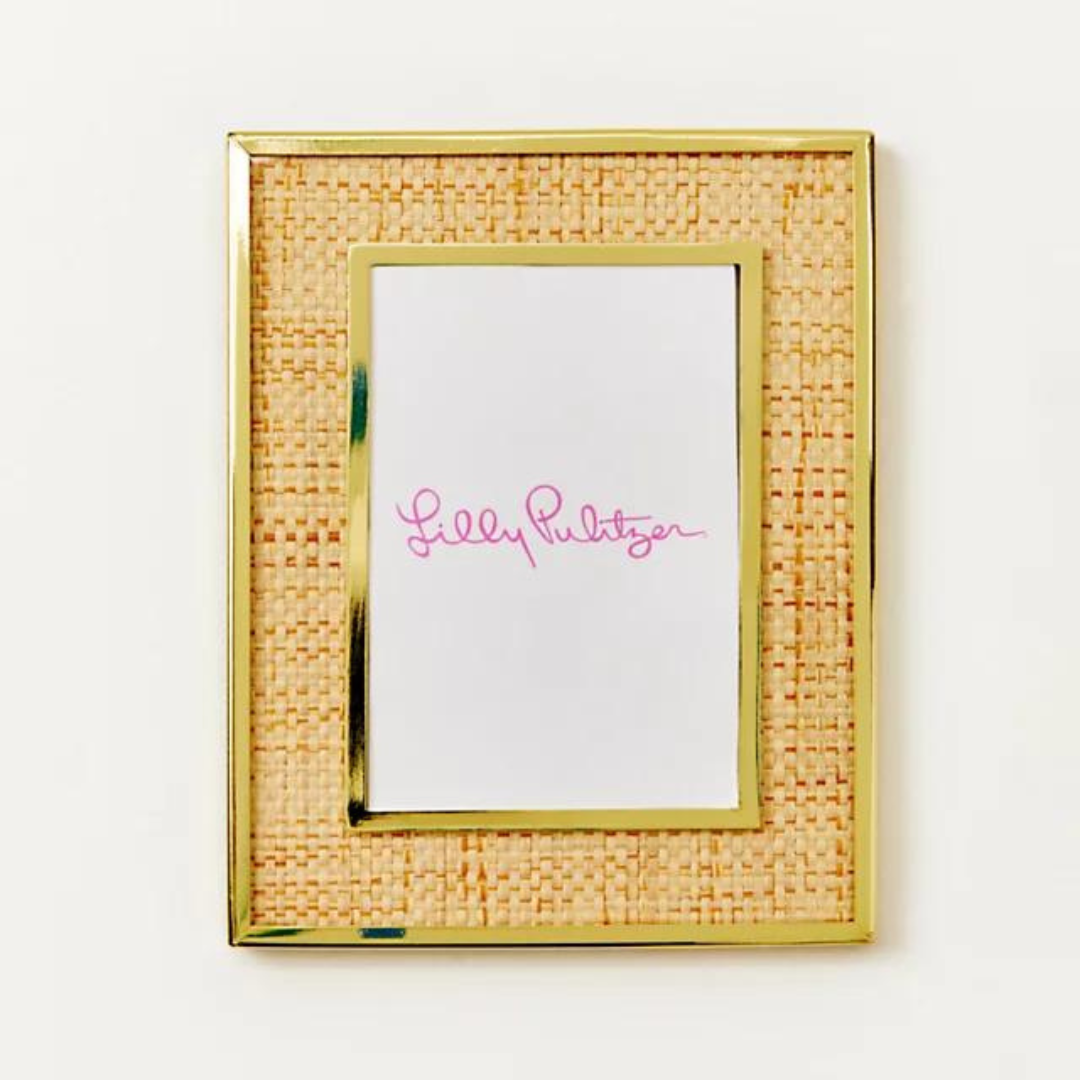 Lilly Pulitzer Medium Picture Frame - Raffia - The Cottage