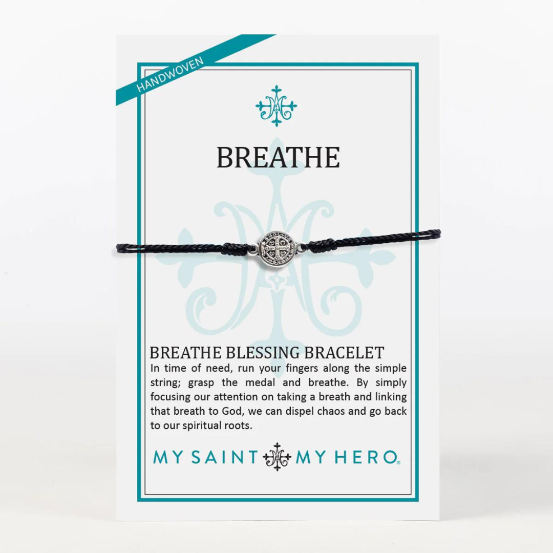 My Saint My Hero Breathe Bracelet - Silver