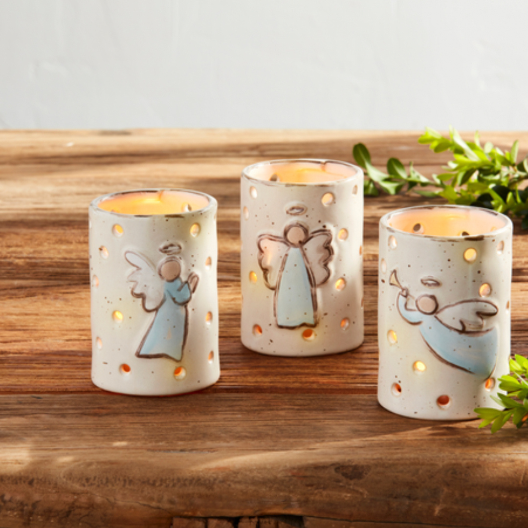 Mud Pie Farmhouse Angel Votive