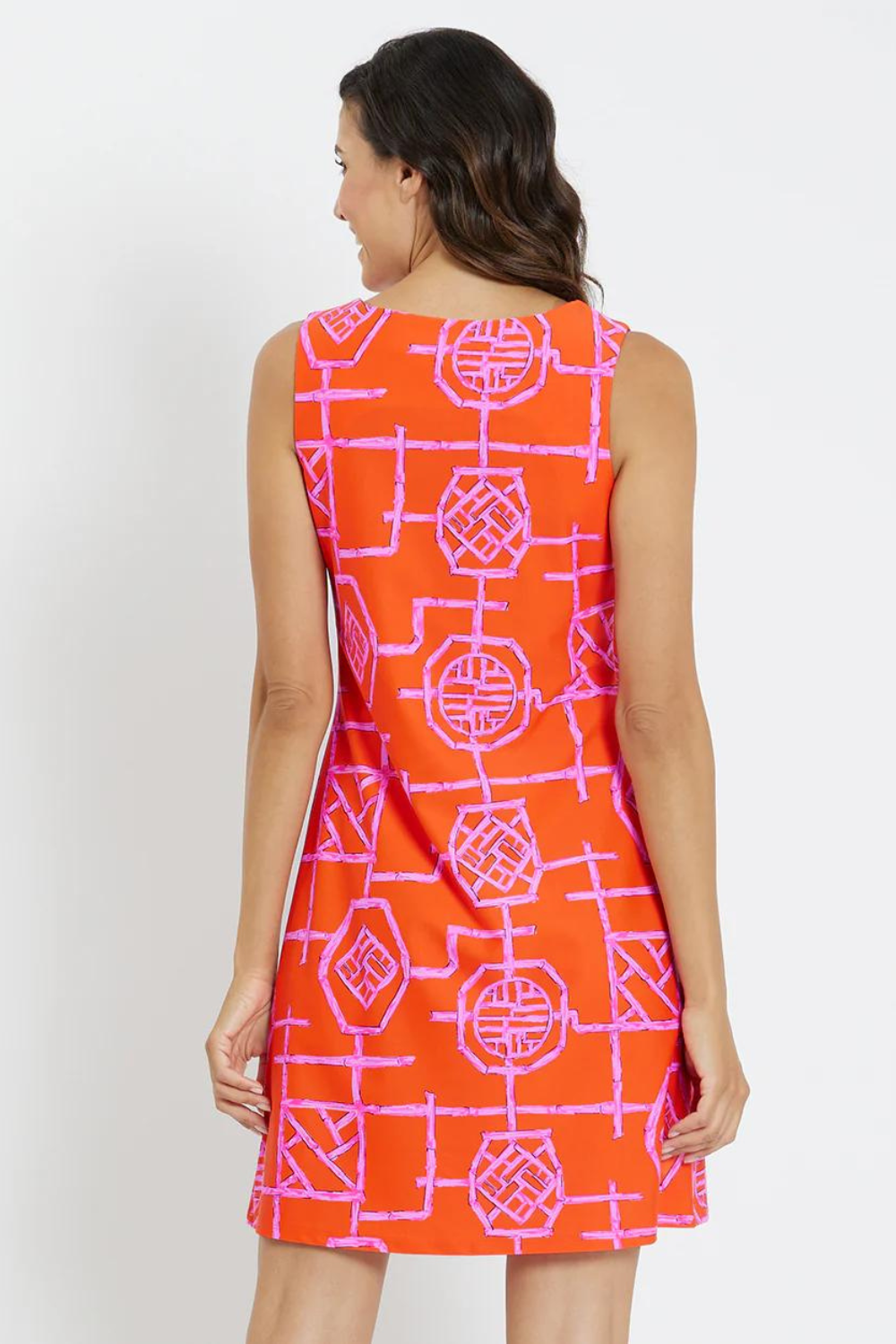 Jude Connally Beth Tank Dress - Bamboo Lattice Apricot