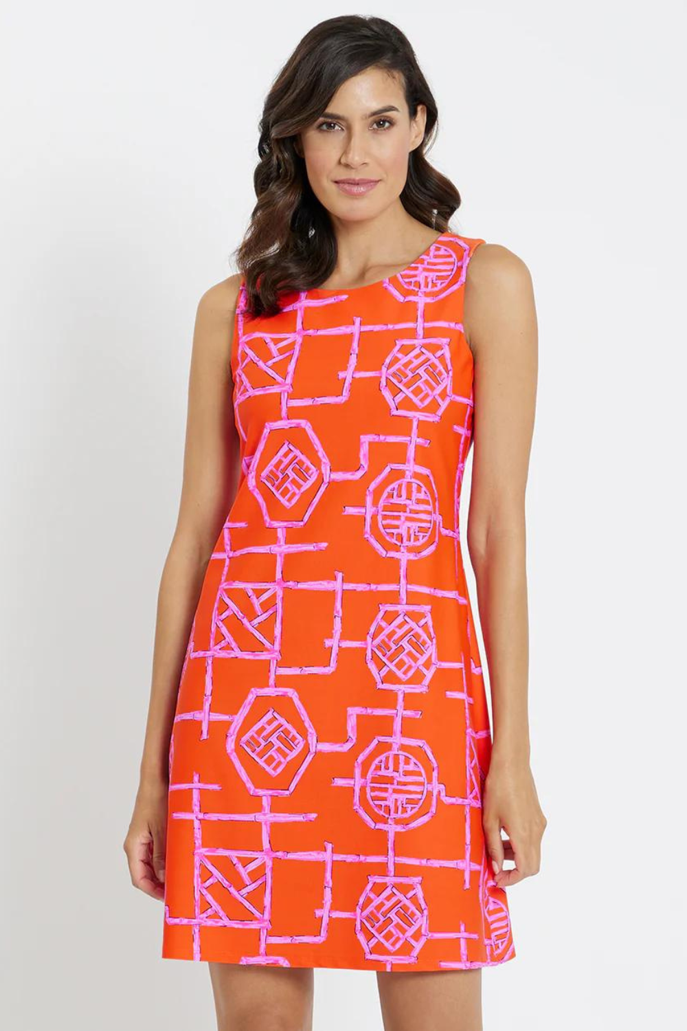 Jude Connally Beth Tank Dress - Bamboo Lattice Apricot