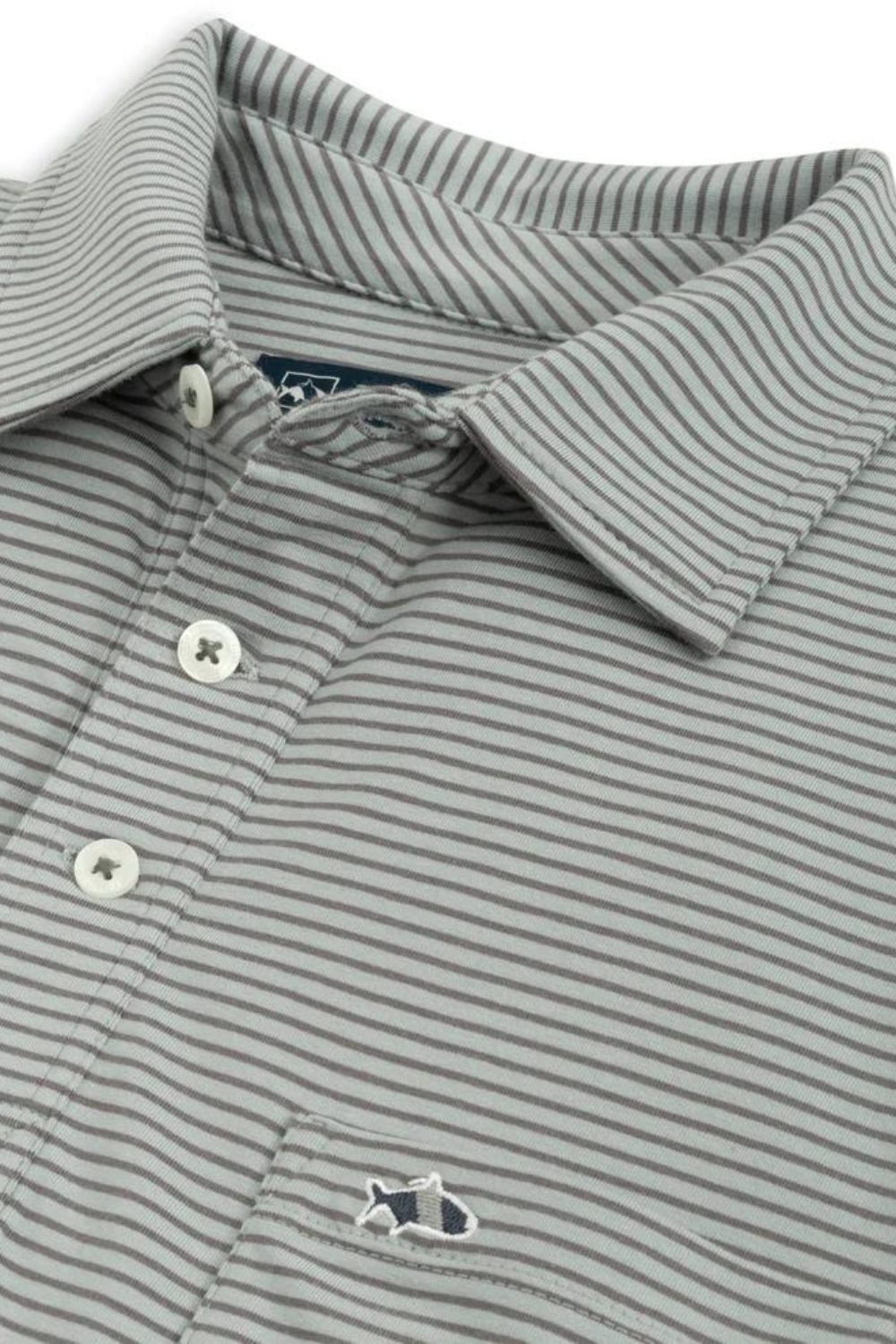 Fish Hippie Shellbine Stripe Polo - Quarry