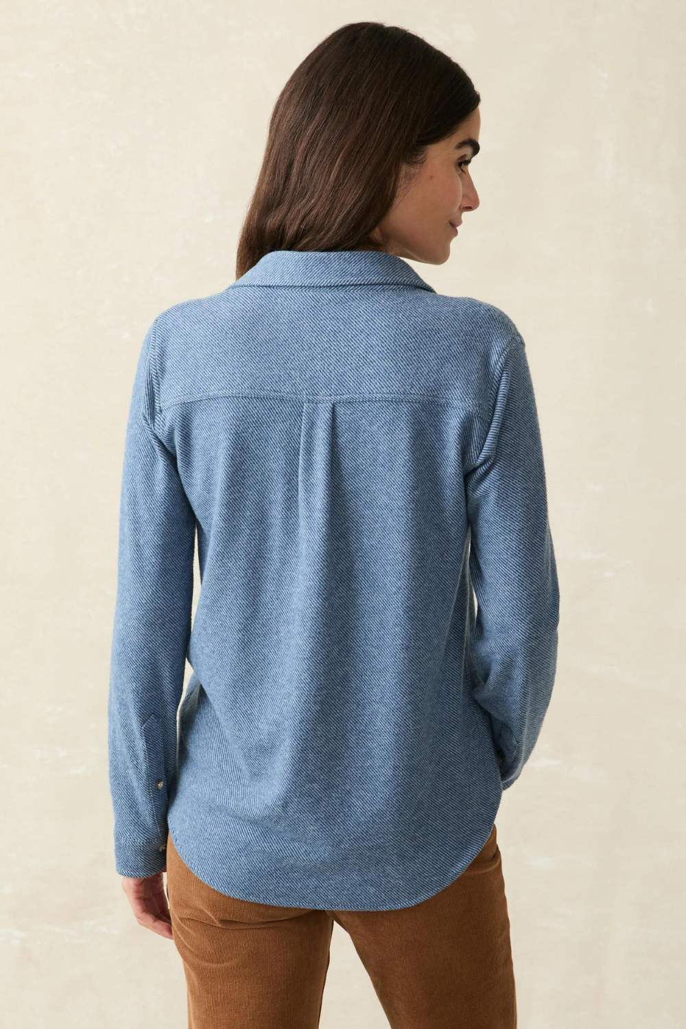 Faherty Legend Sweater Shirt - Glacier Blue Twill