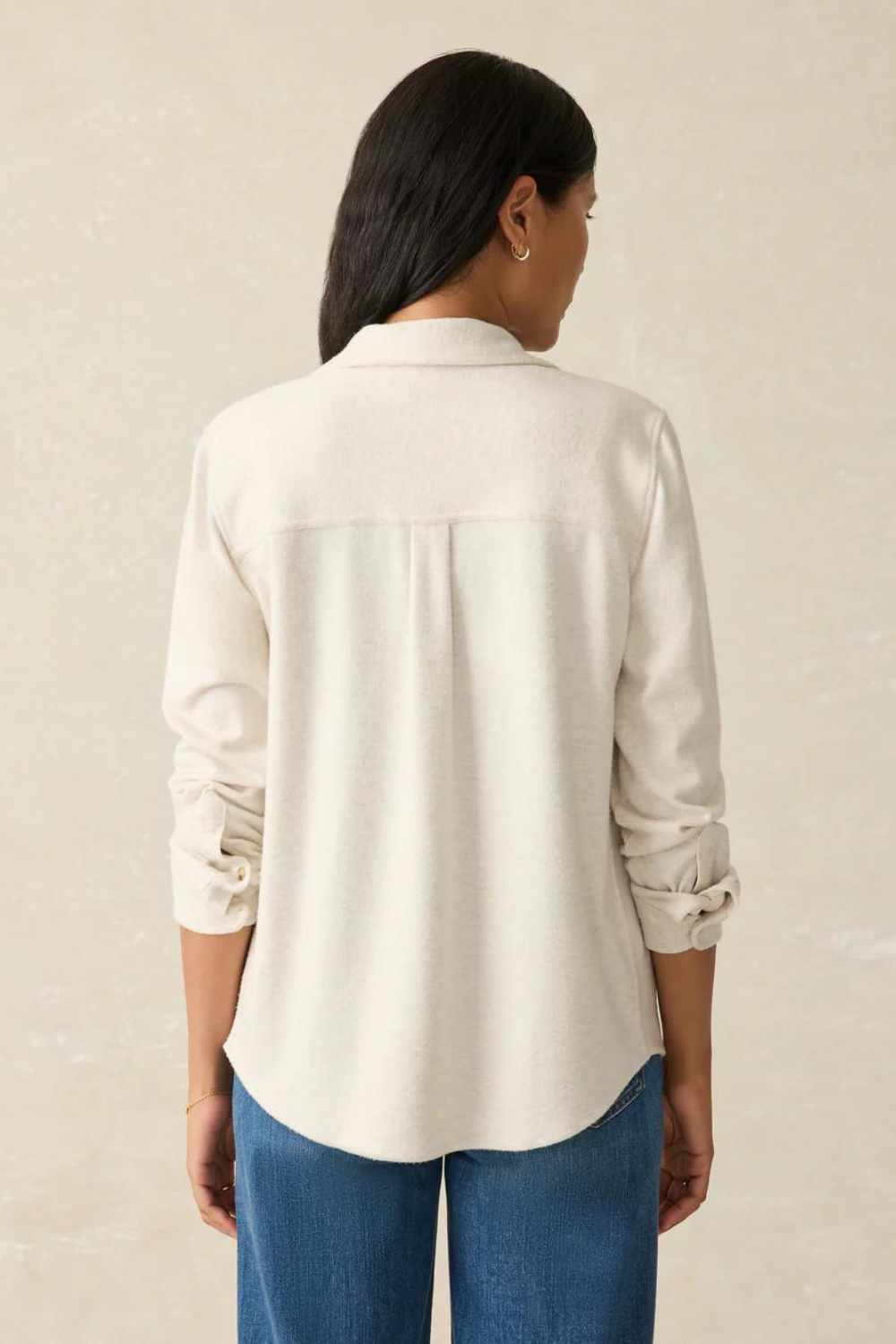 Faherty Legend Sweater Shirt - Off White