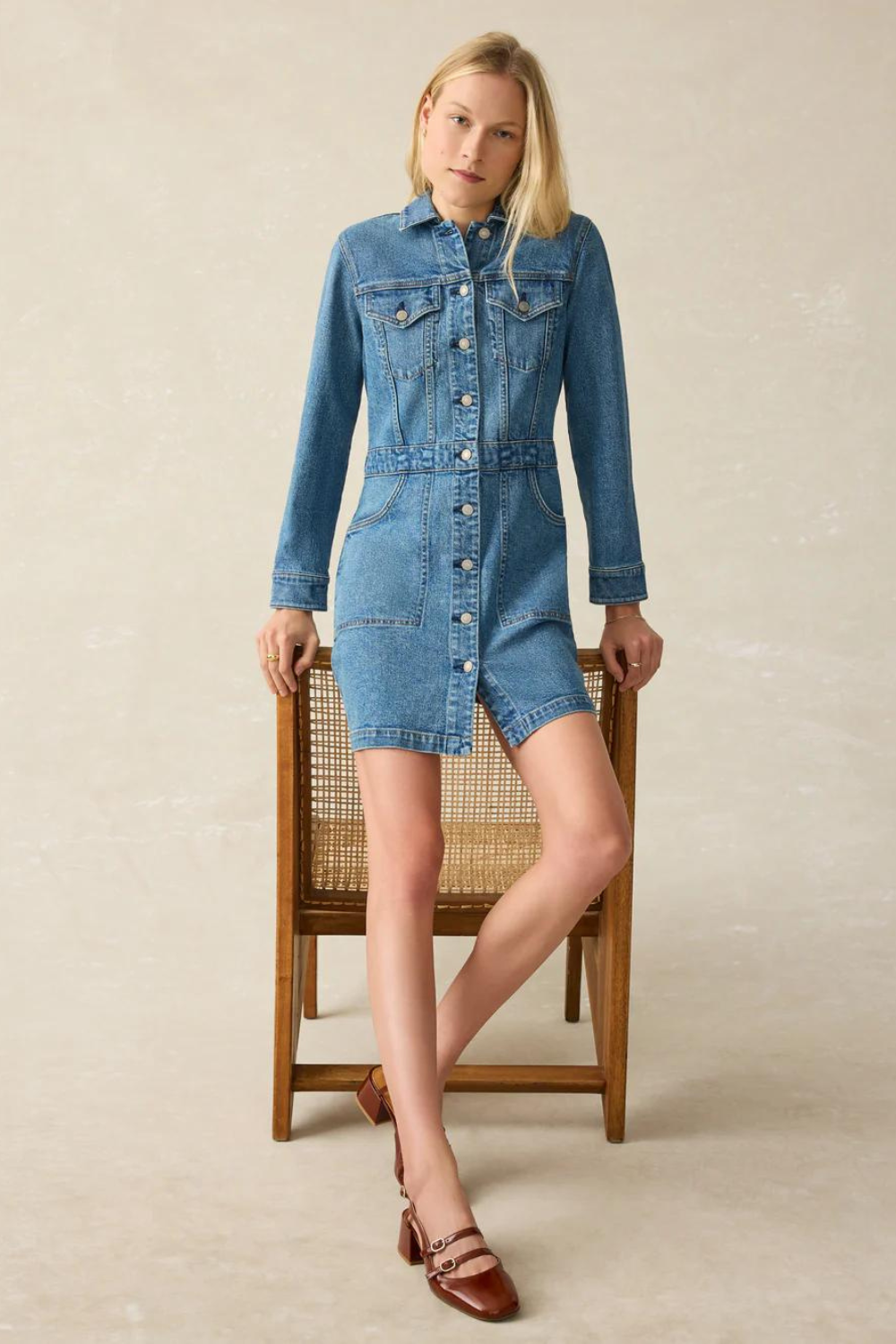 Faherty Michelle Denim Dress - Sea Bright Wash