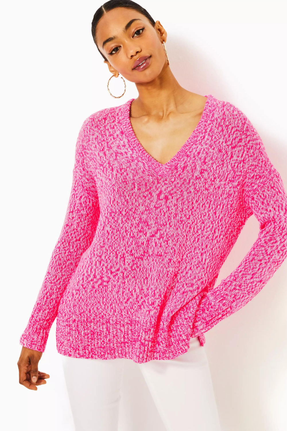 Lilly Pulitzer Bedford Sweater - Passion Fruit Pink Marl