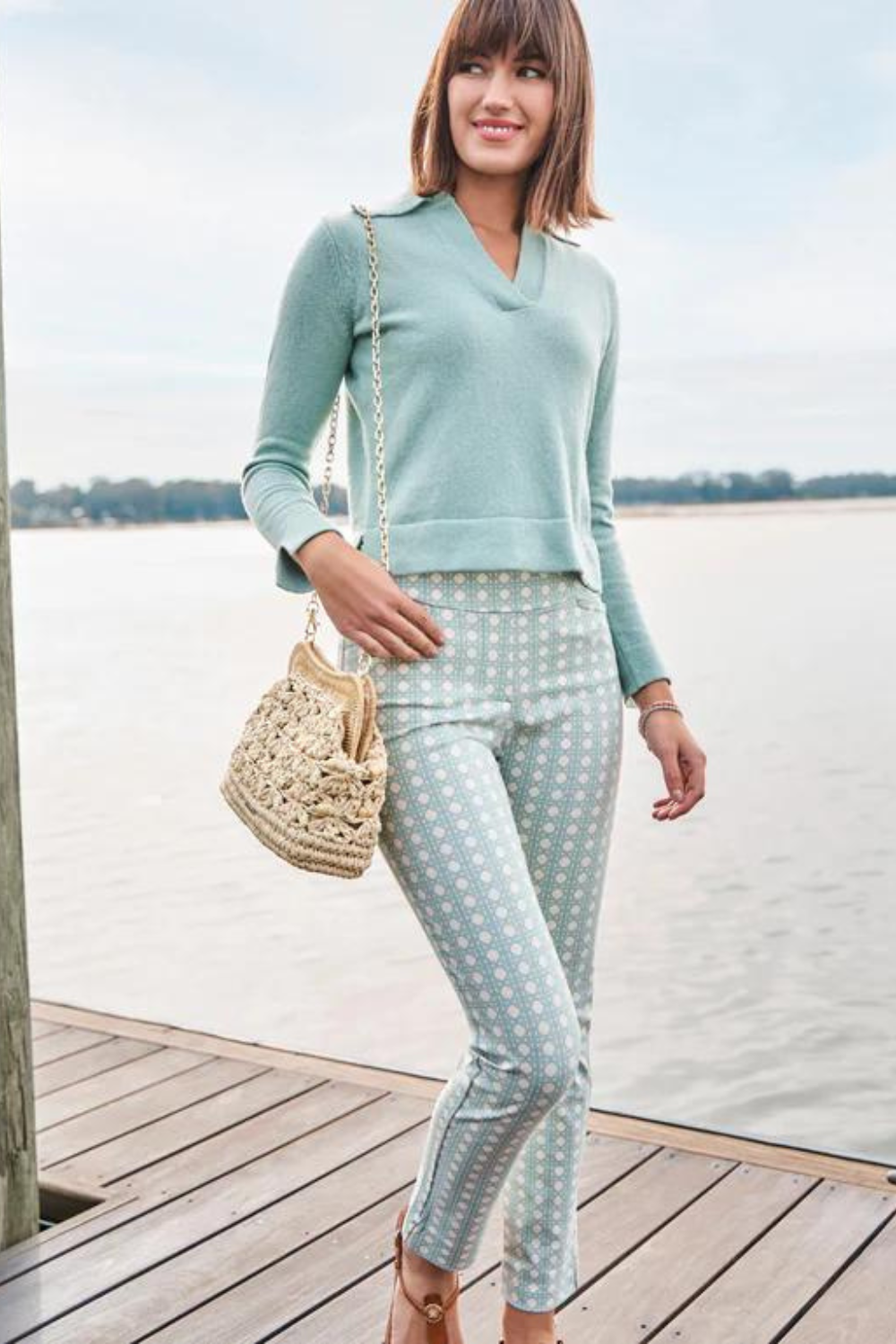 Spartina Maren Pull-On Pants - Calm Waters Surf