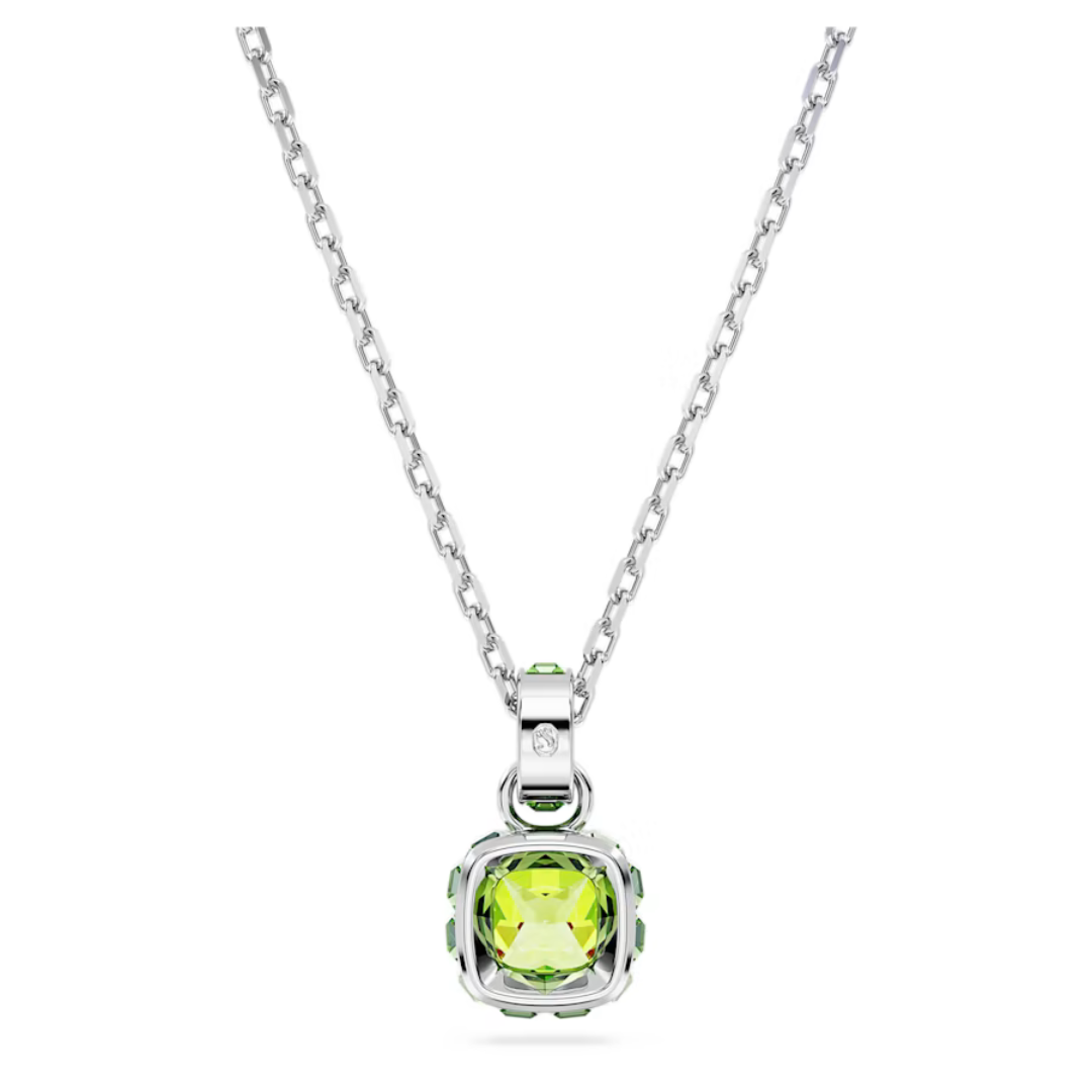 Swarovski Birthstone Square Pendant - Silver