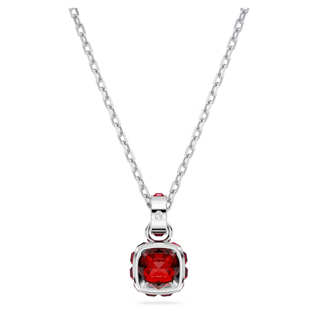 Swarovski Birthstone Square Pendant - Silver