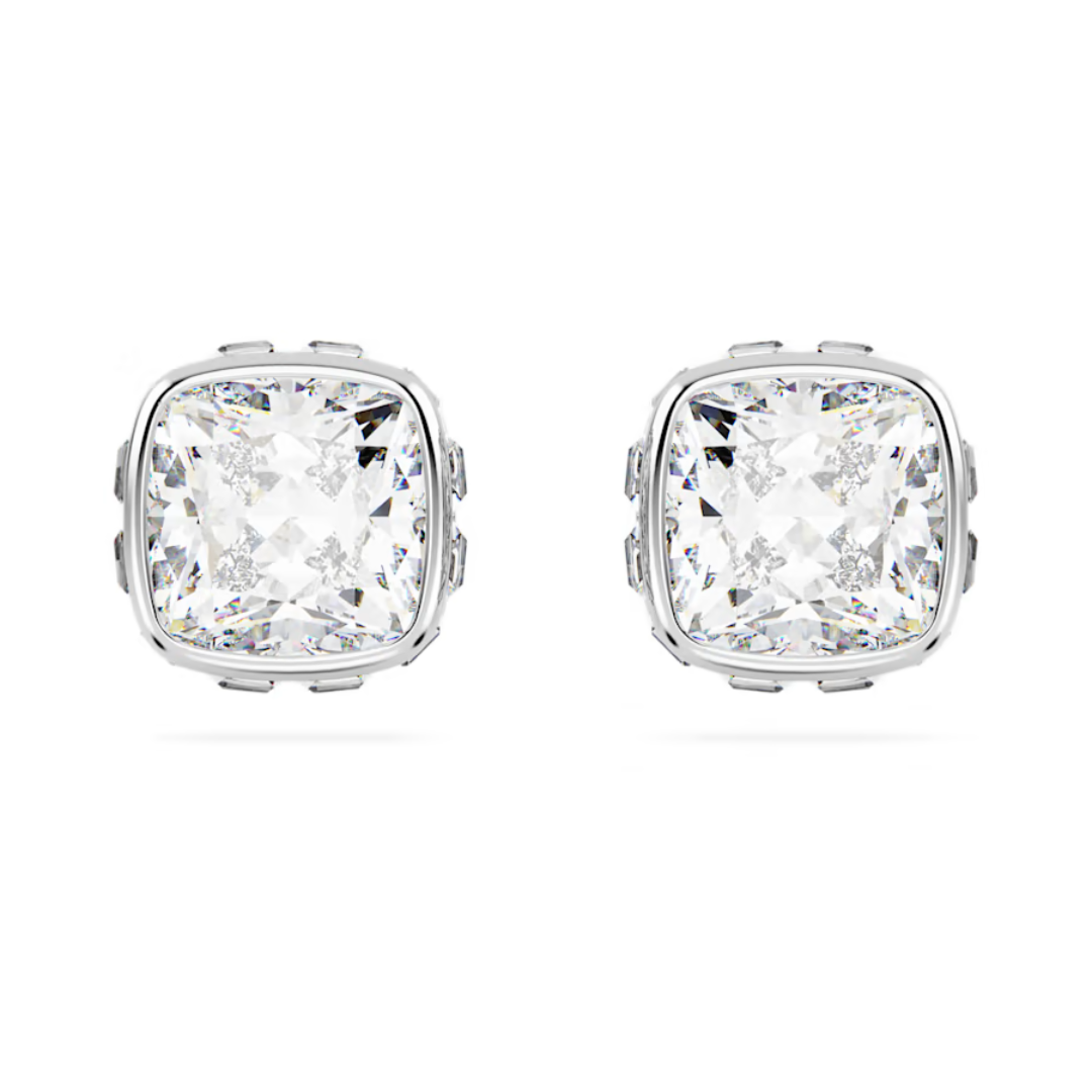 Swarovski Birthstone Square Studs - Silver