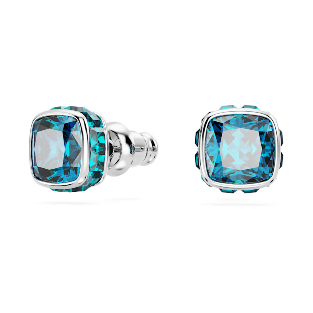 Swarovski Birthstone Square Studs - Silver