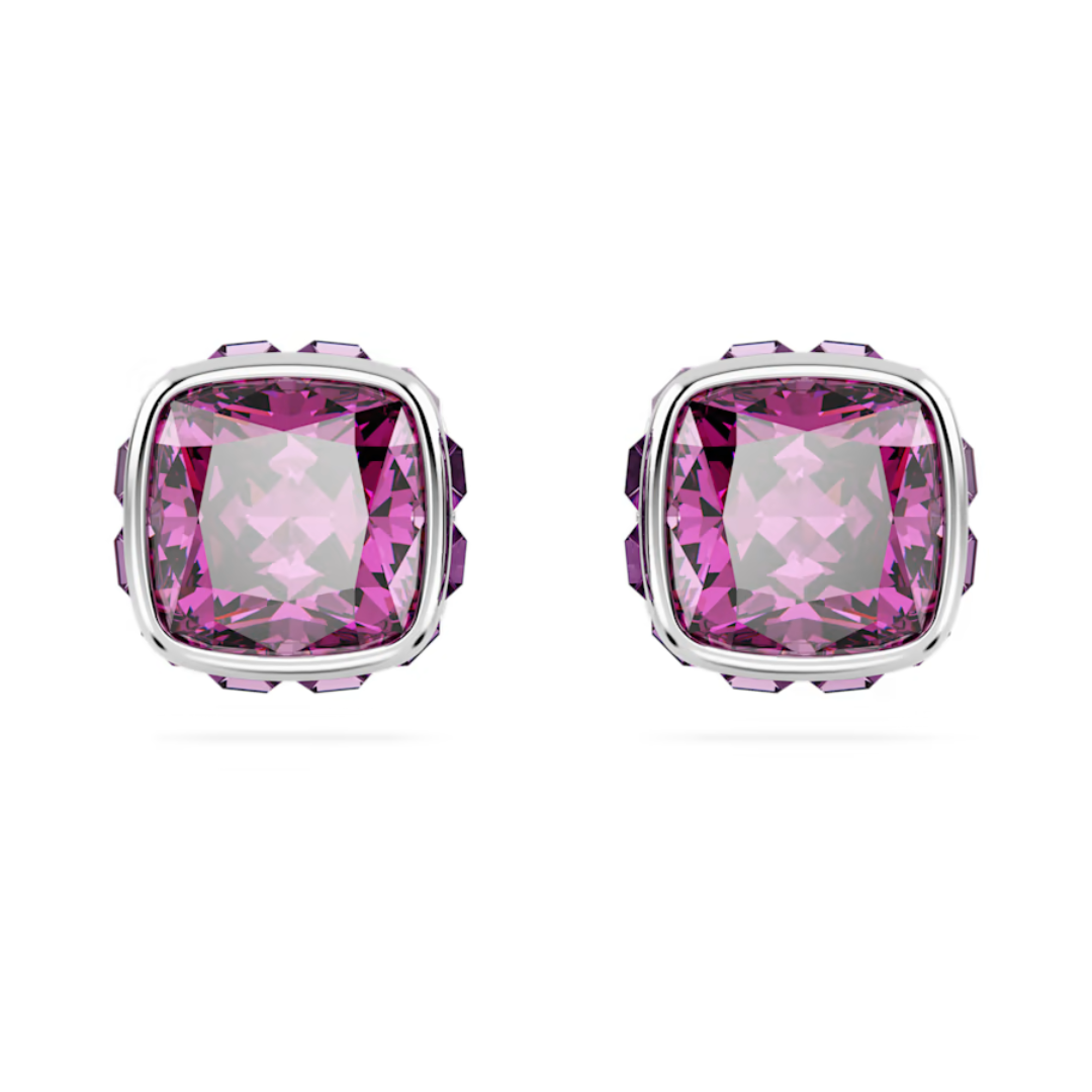 Swarovski Birthstone Square Studs - Silver