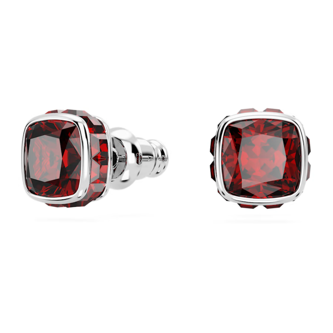 Swarovski Birthstone Square Studs - Silver