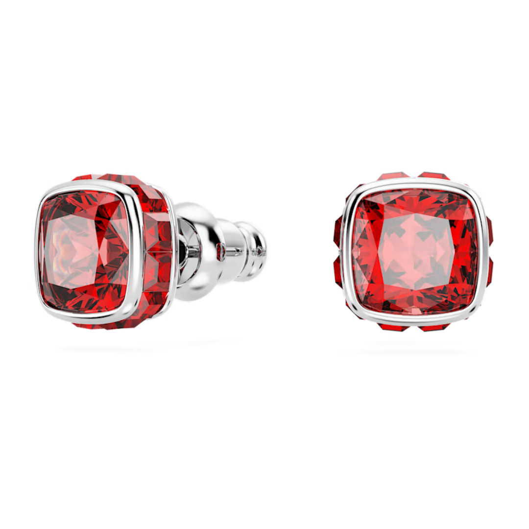 Swarovski Birthstone Square Studs - Silver