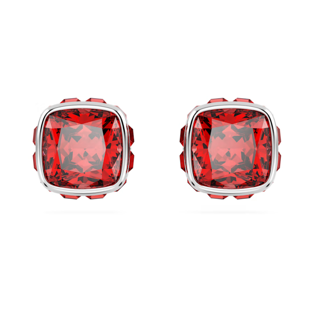 Swarovski Birthstone Square Studs - Silver