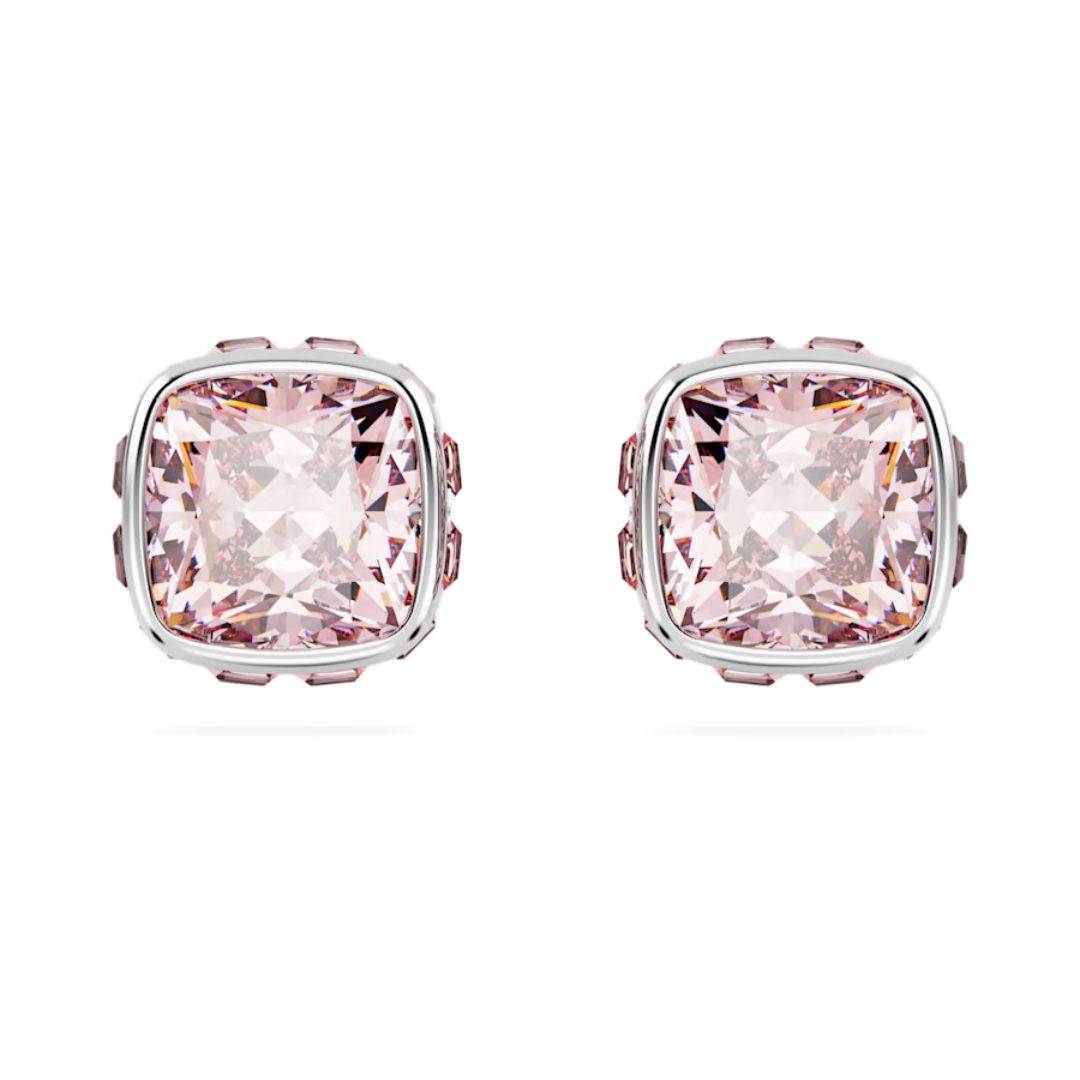 Swarovski Birthstone Square Studs - Silver