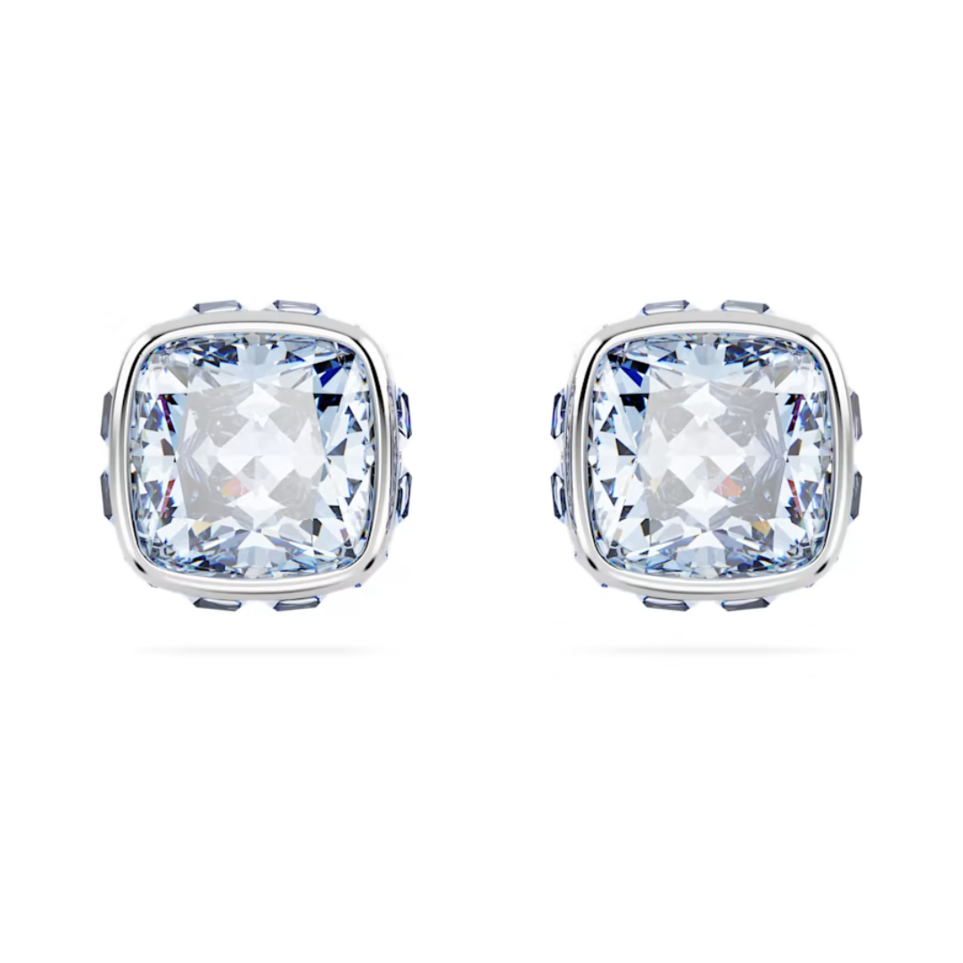 Swarovski Birthstone Square Studs - Silver