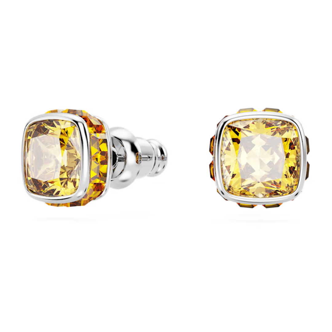 Swarovski Birthstone Square Studs - Silver