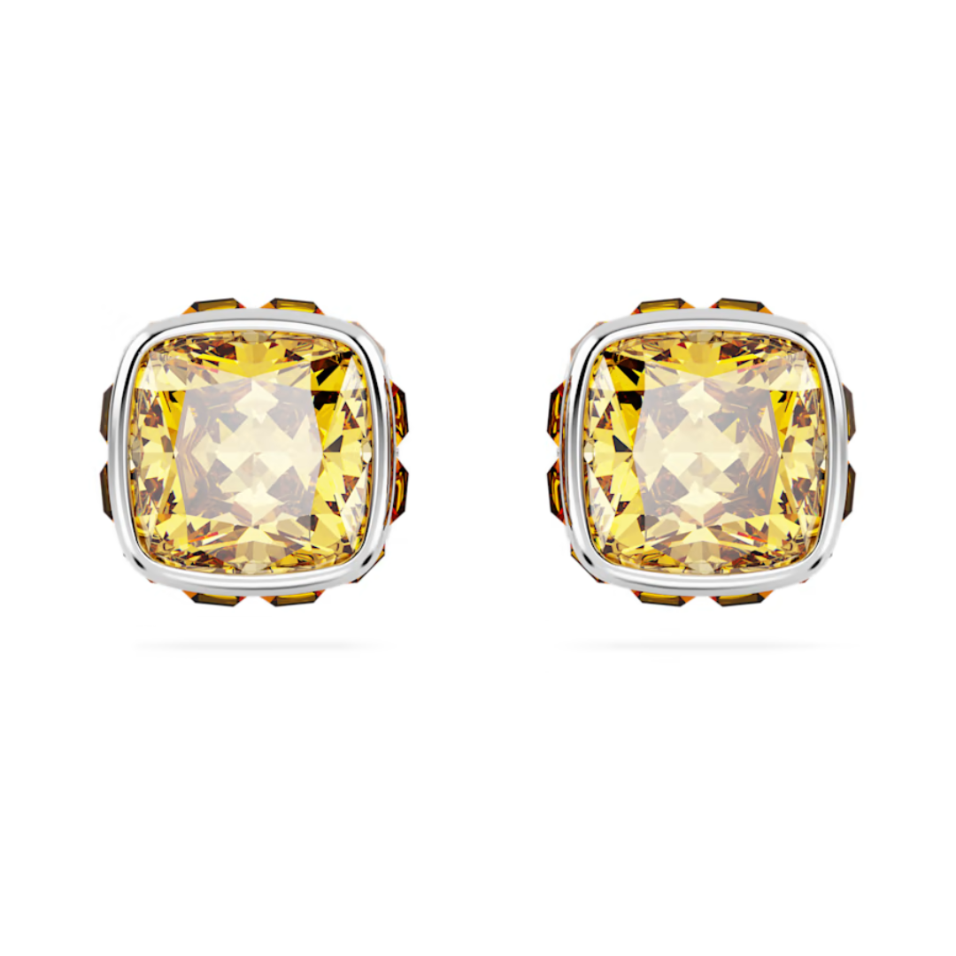 Swarovski Birthstone Square Studs - Silver