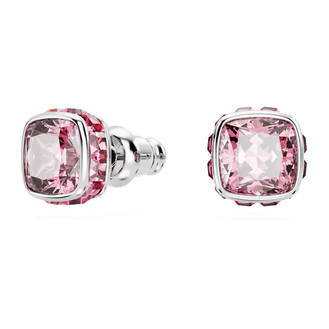 Swarovski Birthstone Square Studs - Silver