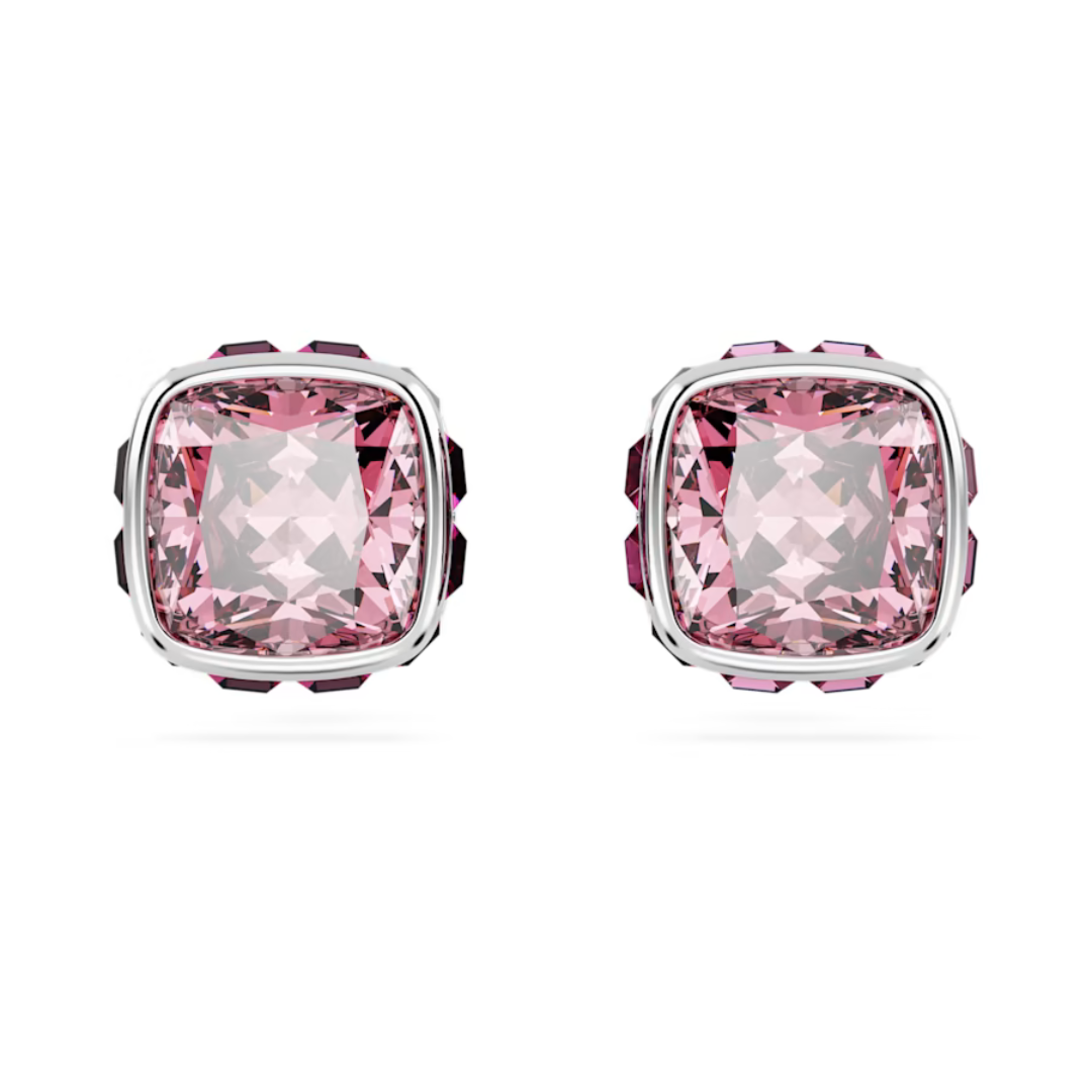 Swarovski Birthstone Square Studs - Silver