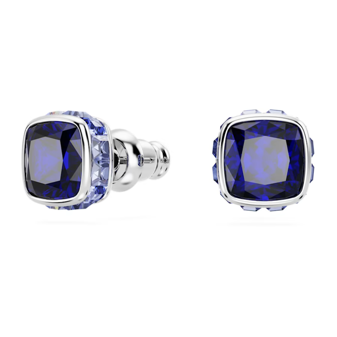 Swarovski Birthstone Square Studs - Silver